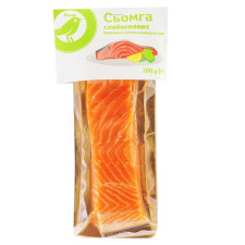 Сьомга Ашан філе-шматок слабосолена 180г mini slide 1