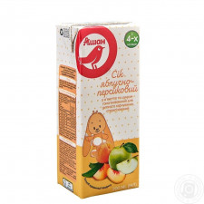 Сок Auchan яблочно-персиковый для детей с 4 месяцев 200мл mini slide 1