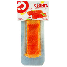 Сьомга Ашан філе-шматок зі шкірою холодного копчення 240г mini slide 1