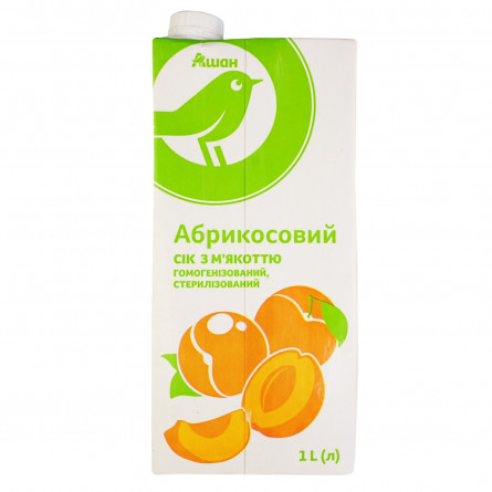 Сок Ашан Абрикосовый с мякотью 1л slide 2