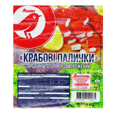 Крабові палички Ашан заморожені 400г mini slide 1