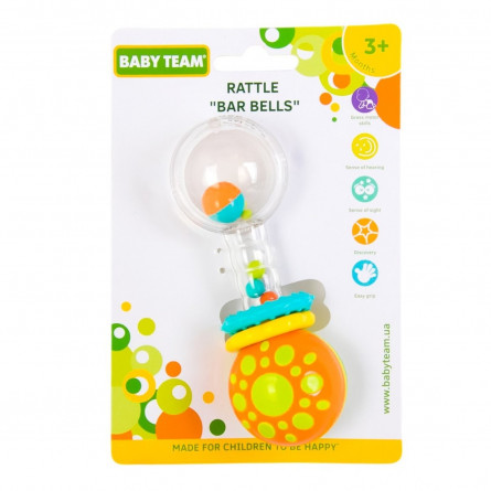 Іграшка-брязкальце Baby Team Гантелька slide 1