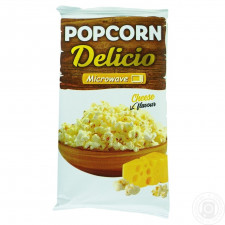 Попкорн Delicio зі смаком сиру для мікрохвильової печі 90г mini slide 1