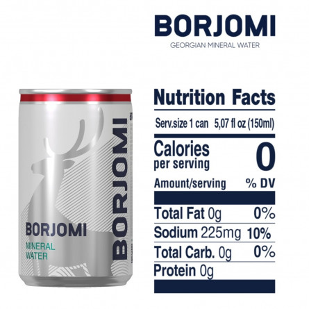 Вода мінеральна Borjomi сильногазована з/б 150мл slide 3