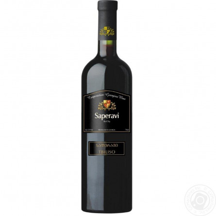 Вино CGW Tbiliso Saperavi червоне сухе 12% 0,75л slide 1