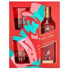 Віскі Johnnie Walker Red Label 40% 700мл +2 склянки в коробці mini slide 1