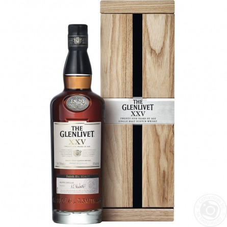 Віскі The Glenlivet 25 років 43% 0,7л в подарунковiй дерев`яній упаковцi slide 1