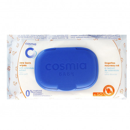 Серветки Cosmia Baby для новонароджених з календулою 50шт slide 1