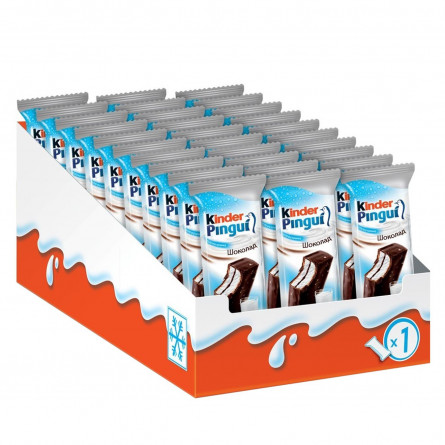 Тістечко Kinder Pingui бісквітне вкрите темним шоколадом з молочною начинкою 30г slide 4