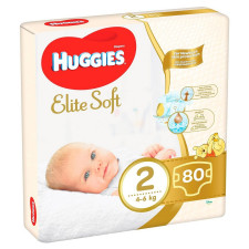 Подгузники Huggies Elite soft 4-6кг 80 шт mini slide 3