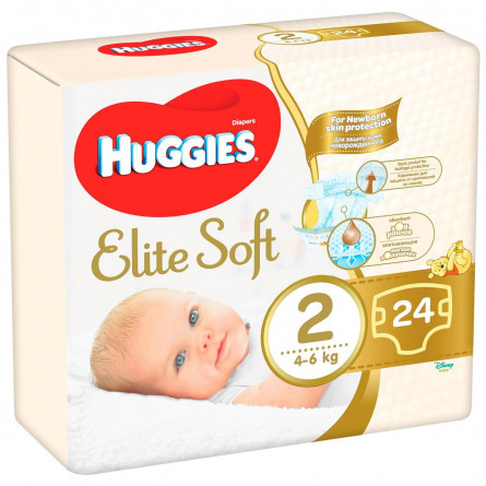 Підгузники Huggies Elite Soft 2 4-6кг 25шт slide 1
