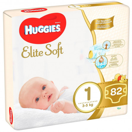 Підгузки Huggies Elite Soft Mega 1 2-5кг 84шт slide 1