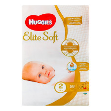 Подгузники Huggies Elite Soft 2 4-6кг 58шт mini slide 1