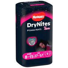 Ночные трусики-подгузники Huggies DryNites для девочек 8-15лет 9шт mini slide 1