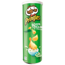 Чіпси Pringles картопляні зі смаком сметани та цибулі 165г mini slide 1
