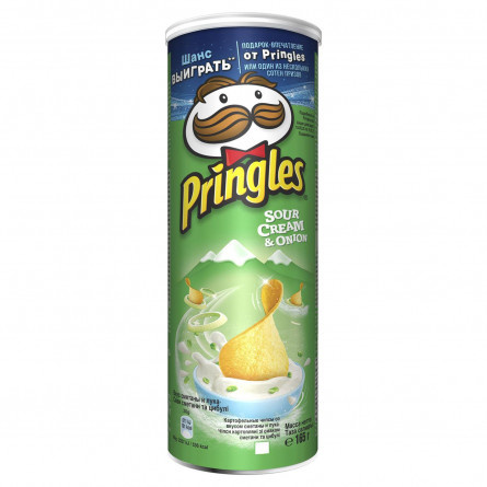 Чіпси Pringles картопляні зі смаком сметани та цибулі 165г slide 4