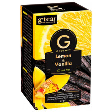 Чай зелений G'tea! Gourmet лимон та ваніль в пакетиках 20шт*1,75г mini slide 2