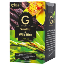 Чай зелений G'tea! Gourmet ваніль-дикий рис 20*1,75г mini slide 1