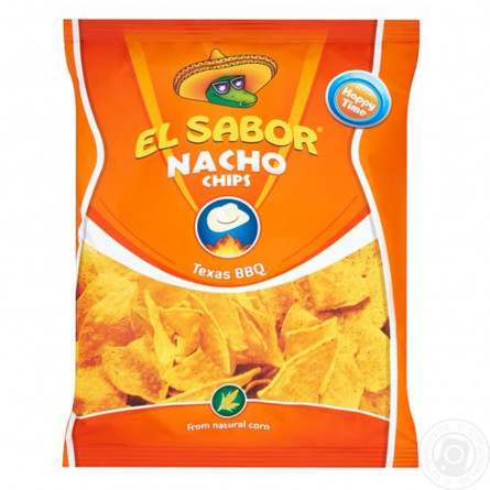 Чіпси El Sabor Начос зі смаком барбекю 100г slide 1
