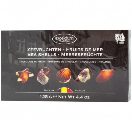 Цукерки Excelcium Tradition Sea Shells шоколадні асорті 125г slide 1