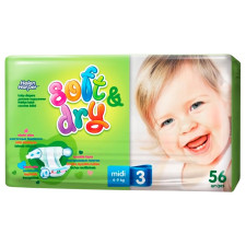 Підгузники Helen Harper Soft&Dry 3 midi 4-9кг 56шт mini slide 2