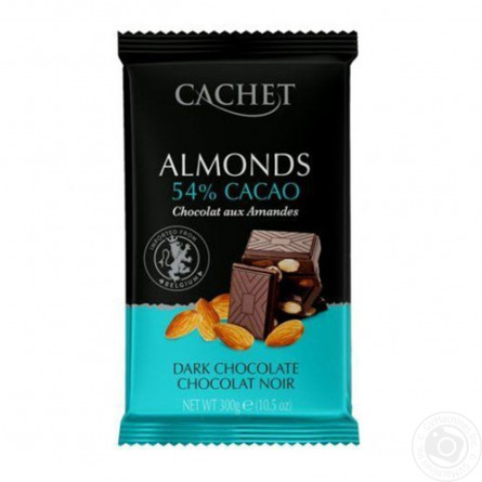 Шоколад Cachet темный с миндалем 54% slide 2