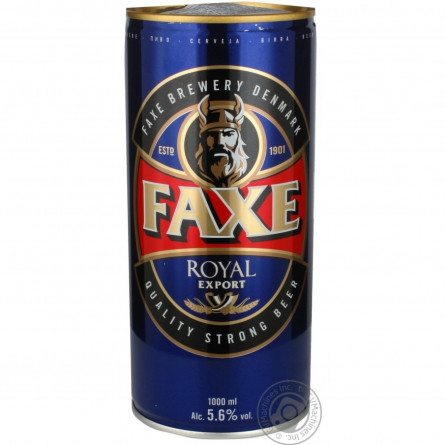 Пиво Faxe Royal Export світле з/б 5,6% 1л slide 1