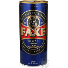Пиво Faxe Royal Export світле з/б 5,6% 1л mini slide 3