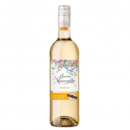Вино Bone Nouvelle Muscat біле напівсололдке безалкогольне 0.5% 0,75л slide 1