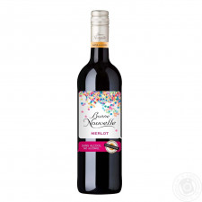 Вино Bone Nouvelle Merlot червоне напівсолодке безалкогольне 0.5% 0,75л mini slide 1