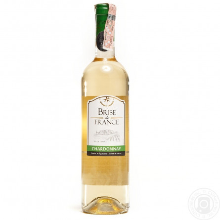 Вино Brise de France Chardonnay белое сухое 12,5% 0,75л slide 1
