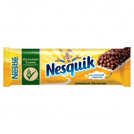 Батончик NESTLÉ® NESQUIK® с цельными злаками, какао и витамином Д 25г slide 1