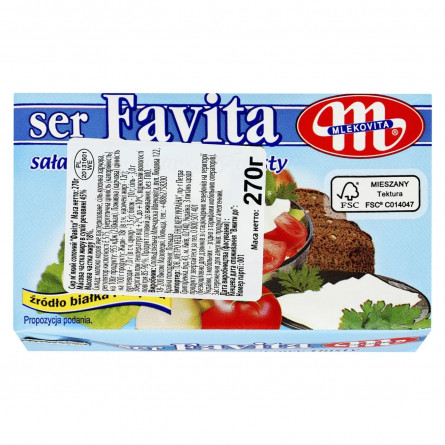 Сир Mlekovita Favita м'який солений 45% 270г slide 2