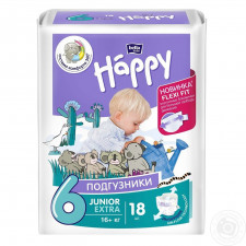 Подгузники детские Bella Baby Happy junior Extra 16+ кг 18шт mini slide 2