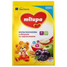 Каша молочна Milupa Мультизлакова з яблуком та чорносливом 210г mini slide 5