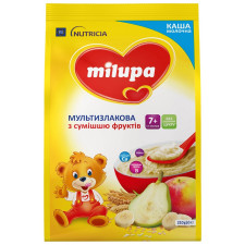 Каша молочна Milupa суха для дітей від 7-ми місяців мультизлакова з сумішшю фруктів 210г mini slide 4