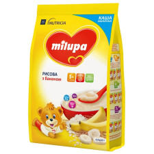 Каша Milupa молочна рисова з бананом 210г mini slide 1