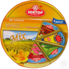 Сыр плавленый Sertop Ваш Роскошный Микс салями/грибы/зелень 140г mini slide 1