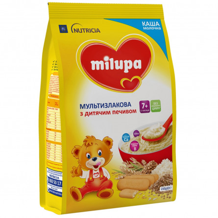 Каша Milupa молочная мультизлаковая печенье 210г slide 2