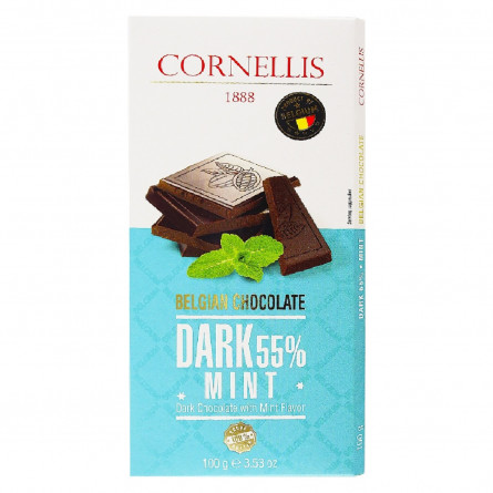 Шоколад Cornellis чорний зі смаком м'яти 55% 100г slide 2