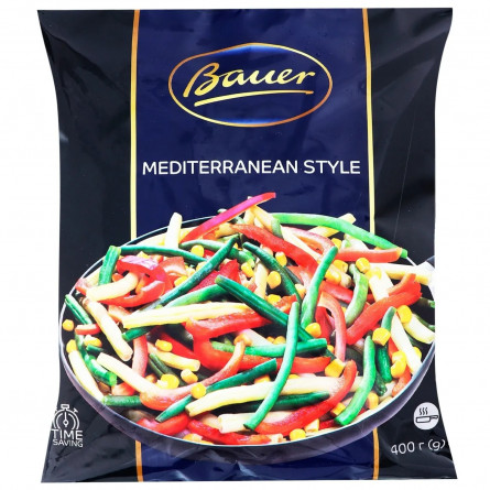 Смесь Bauer Средиземноморский микс овощной замороженный 400г slide 1