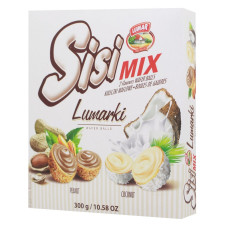 Цукерки Lumar Lumarki Sisi Mix вафельні з кокосовим та арахісовим кремом 300г mini slide 1