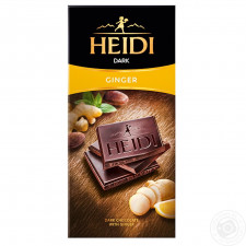 Шоколад темний Heidi зі шматочками імбиру та лимону 80г mini slide 1