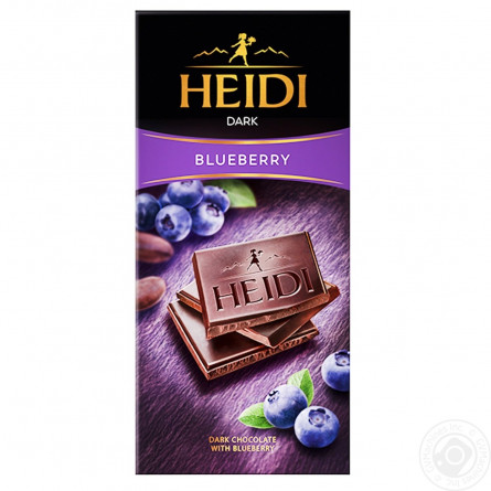 Шоколад темний Heidi зі шматочками чорниці 80г slide 1