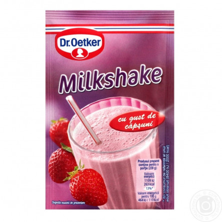 Коктейль Dr.Oetker молочний з полуничним смаком 33г slide 1