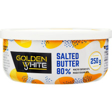Масло Golden White вершкове солоне 80% 250г mini slide 1