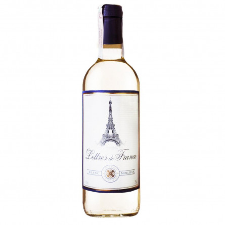 Вино белое Летр дэ Франс Блан Муалле полусладкое 11% стеклянная бутылка 750мл Франция slide 1