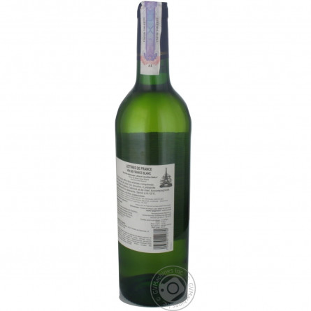 Вино біле Летр де Франс Блан Муалле напівсолодке 11% скляна пляшка 750мл Франція slide 2