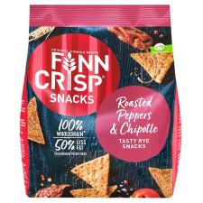 Снек Finn Crisp із цільнозернового борошна зі смаком копченого перцю та паприкою 150г mini slide 1