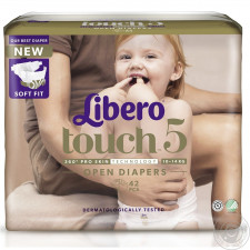 Підгузники Libero Touch 5 для дітей 10-14кг 42шт mini slide 2